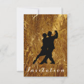 Tango Ball Carnival Dance Party Molten Gold Glam Einladung (Vorderseite)