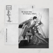 Tango braucht zwei Vintage-Tänzer Postkarte (Vorne/Hinten)