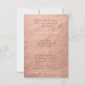 Tango Classic Dance Pink Rose Gold White Einladung (Rückseite)