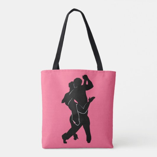 Tango Couple Pink Tote Bag - Ihre Farben Tasche (Rückseite)