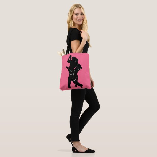 Tango Couple Pink Tote Bag - Ihre Farben Tasche (Am Model)