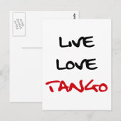 Tango Dance cooles Design! Postkarte (Vorne/Hinten)