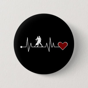 Tango Dance Couple Dancing Heartbeat-Geschenk Button
