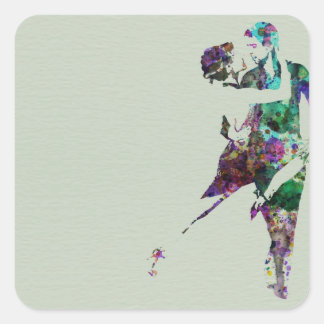 Tango Dance Quadratischer Aufkleber