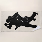 Tango Dancer Couple Beach Handtuch Custom Colors (Vorderseite)