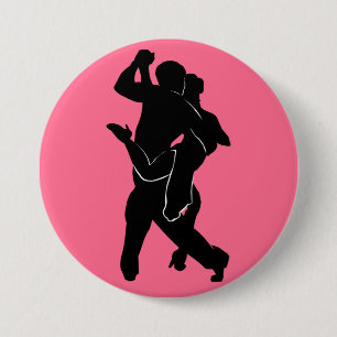 Tango Dancer Couple Pink Button - Ihre Farbe