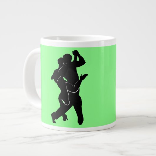 Tango Dancer Couple Tasse - Ihre Farben - Text (Vorderseite Links)