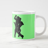 Tango Dancer Couple Tasse - Ihre Farben - Text (Rechts)