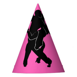 Tango Dancer Pink Paper Party hat Farbe wählen Partyhütchen