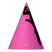Tango Dancer Pink Paper Party hat Farbe wählen Partyhütchen (Links)