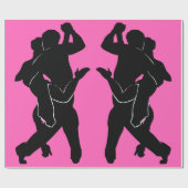 Tango Dancer Pink Wrapping Papier wählen Farbe Geschenkpapier (Flach)