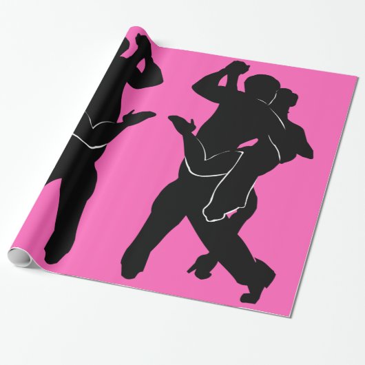 Tango Dancer Pink Wrapping Papier wählen Farbe Geschenkpapier (Ungerollt)