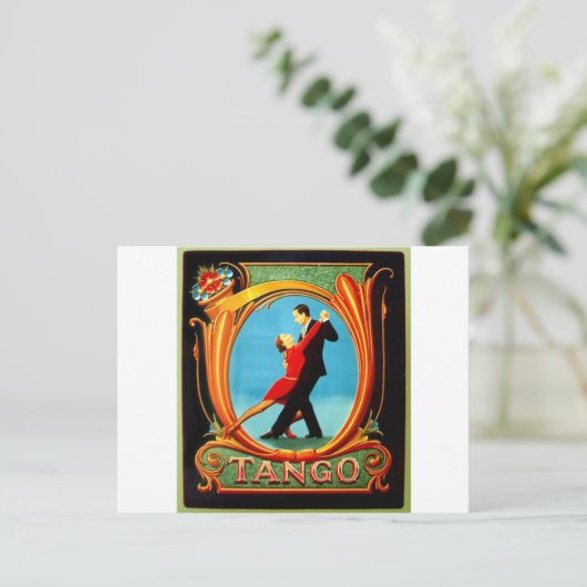 Tango Dancer Postkarte (Stehend Vorderseite)
