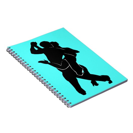 Tango Dancers Aquamarines Notebook Notizblock (Rechte Seite)