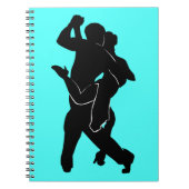 Tango Dancers Aquamarines Notebook Notizblock (Vorderseite)