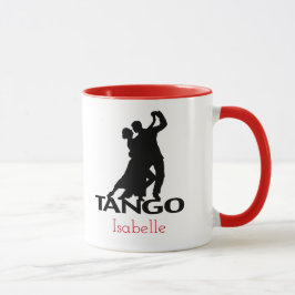 Tango Dancers Ballroom Silhouette Personalisiert Tasse