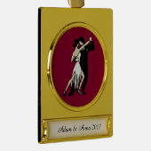 Tango Dancers Banner-Ornament Gold (Rechts)