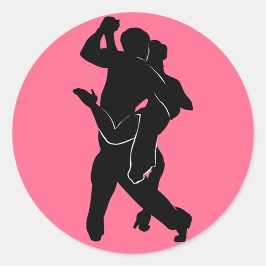 Tango Dancers Couple Sticker - Custom Colors (Vorderseite)