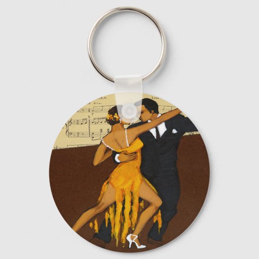 Tango Dancers Dancers Key Chain Dancer Gift Schlüsselanhänger (Vorderseite)