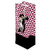 Tango Dancers Geschenktüte Für Weinflaschen (Rückseite Schrägansicht)