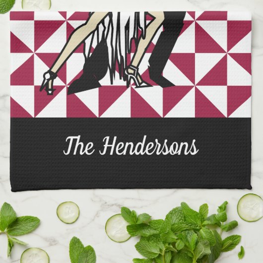 Tango Dancers Geschirrtuch (Gefaltet)