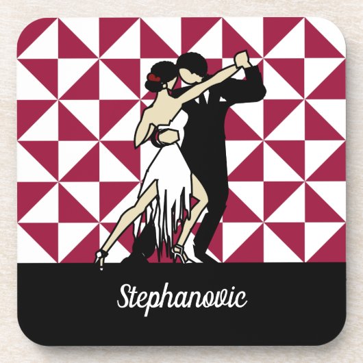Tango Dancers Getränkeuntersetzer (Vorderseite)