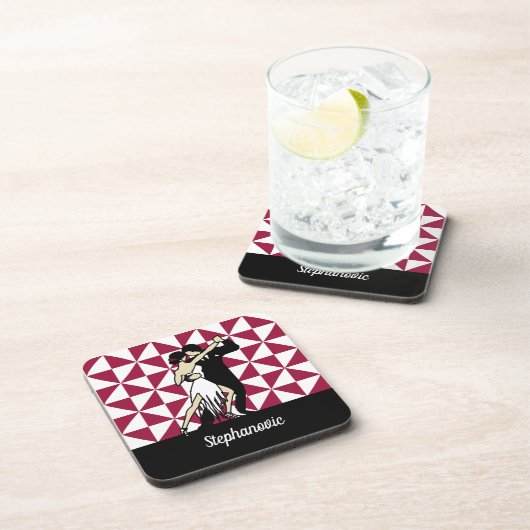 Tango Dancers Getränkeuntersetzer (Rechte Seite)