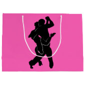Tango Dancers Gift Bag - Custom Colors Große Geschenktüte (Rückseite)