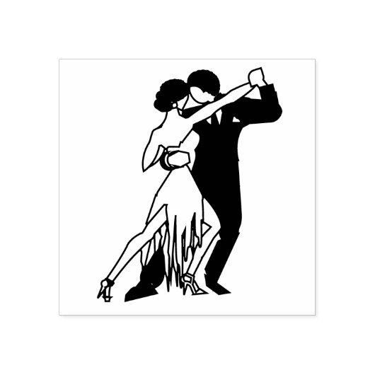 Tango Dancers Gummistempel (Prägung)