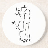 Tango Dancers Ink Brush Design Untersetzer (Vorne)
