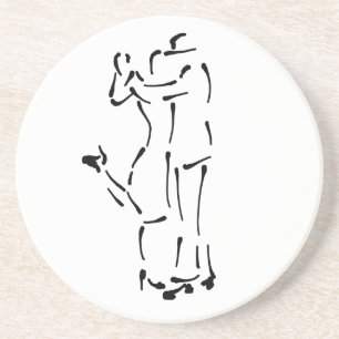 Tango Dancers Ink Brush Design Untersetzer
