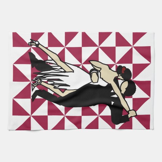 Tango Dancers Küchentuch (Horizontal)