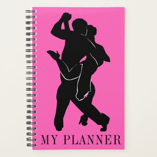 Tango Dancers Planner Pink oder Farbe auswählen Planer (Vorderseite)