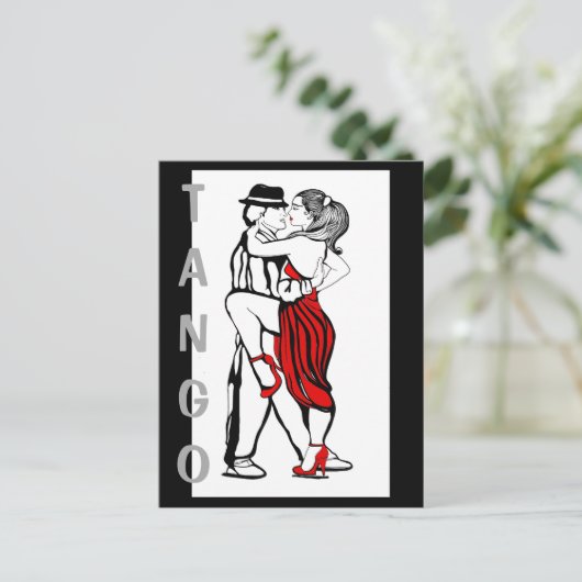 Tango Dancers Postkarte (Stehend Vorderseite)