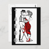 Tango Dancers Postkarte (Vorne/Hinten)