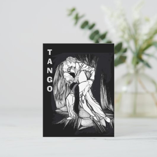 Tango Dancers Postkarte (Stehend Vorderseite)