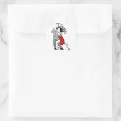 Tango Dancers Runder Aufkleber (Tasche)