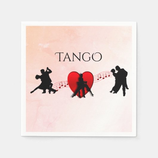 Tango Dancers Serviette (Vorderseite)