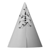 Tango Dancers Silhouette 1 Geburtstag Partyhütchen (Rückseite)