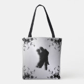 Tango Dancers Silhouette 1 Silver Tasche (Rückseite)
