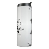 Tango Dancers Silhouette 1 Silver Thermosbecher (Nach links gedreht)