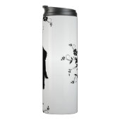 Tango Dancers Silhouette 1 Silver Thermosbecher (Nach rechts gedreht)