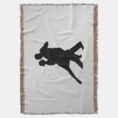 Tango Dancers Silhouette 2 Silver Decke (Vorderseite Vertikal)