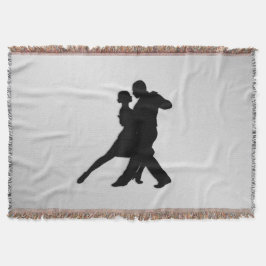 Tango Dancers Silhouette 2 Silver Decke
