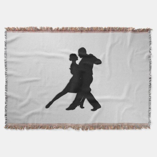 Tango Dancers Silhouette 2 Silver Decke (Vorderseite)