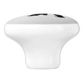 Tango Dancers Silhouette 2 Silver Keramikknauf (Seitenansicht)