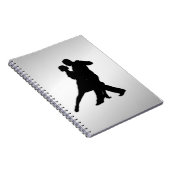 Tango Dancers Silhouette 2 Silver Notizblock (Rechte Seite)