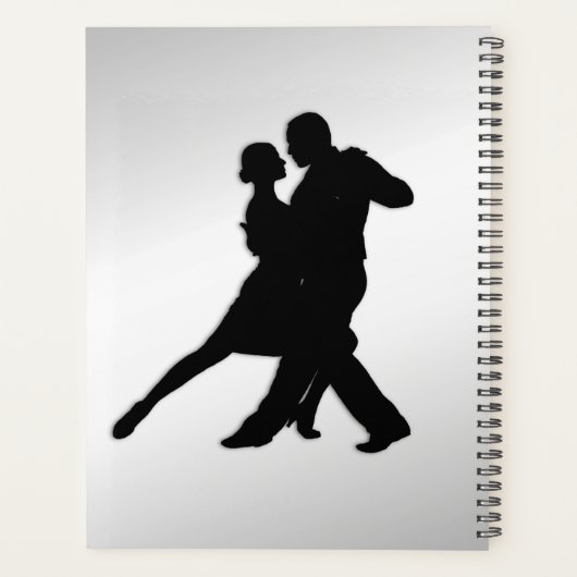 Tango Dancers Silhouette 2 Silver Planer (Rückseite)