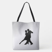 Tango Dancers Silhouette 2 Tasche (Rückseite)
