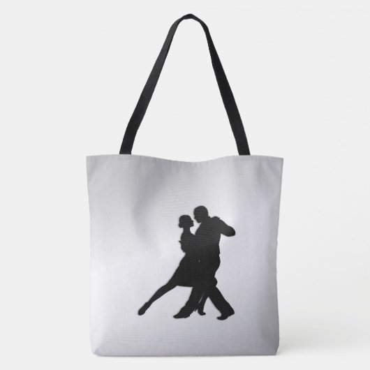 Tango Dancers Silhouette 2 Tasche (Rückseite)
